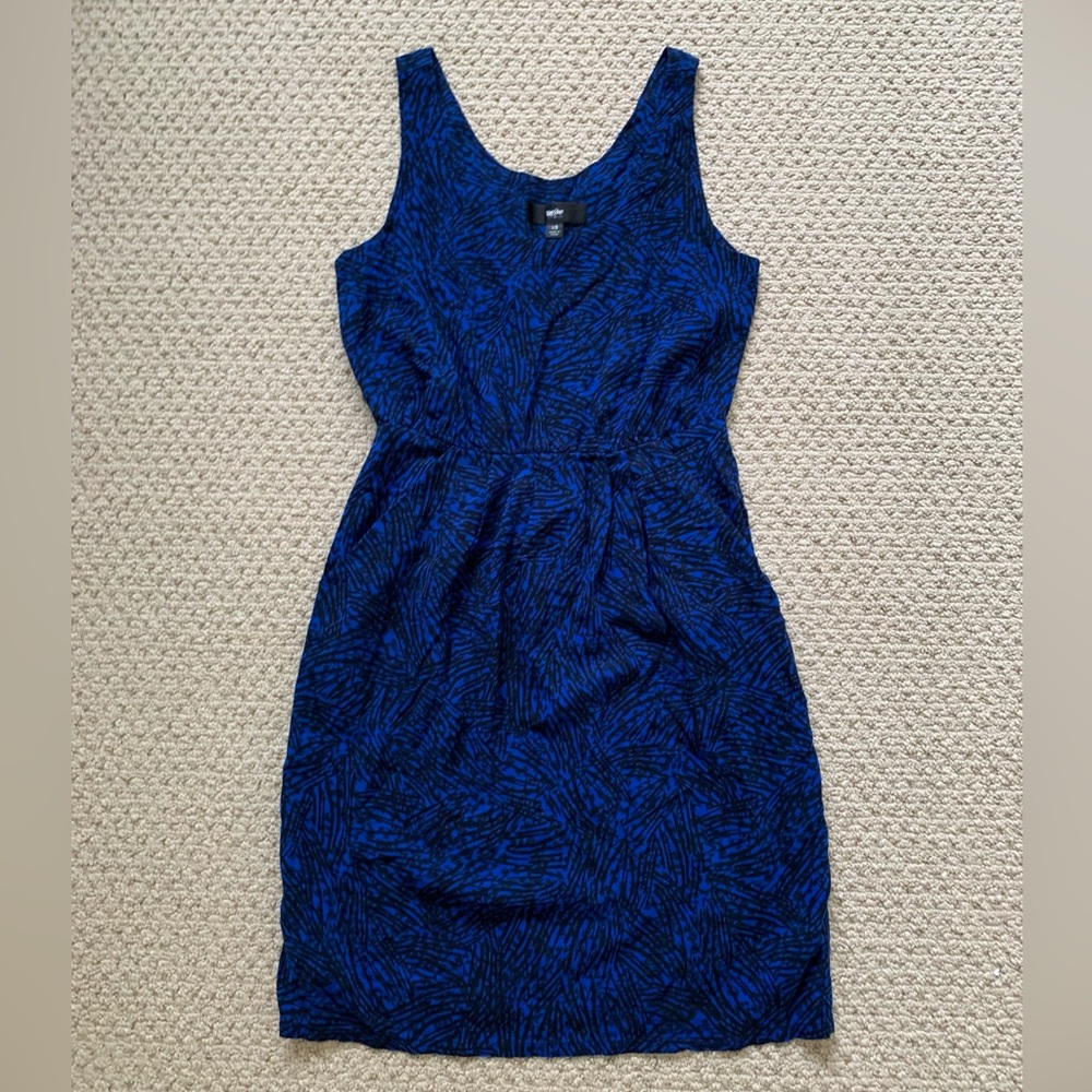 🌿 Mossimo blue Aztec print pocket sheath mini dress